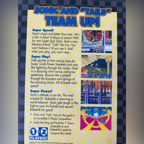 Sonic 2 The Hedgehog SEGA Genesis 1992 game cartridge - Picture 6 of 6